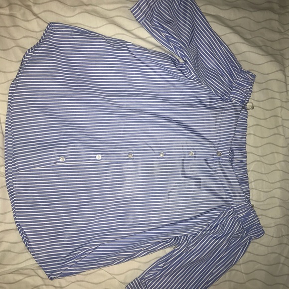 Stripped blouse off the shoulder top - Picture 2 of 4